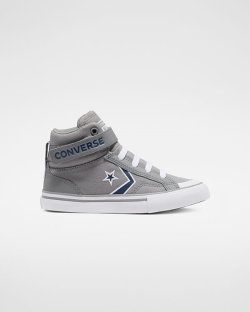 Converse Pro Blaze Strap Fiu Magasszárú Fehér/Sötétkék | JSYQMWF-HU